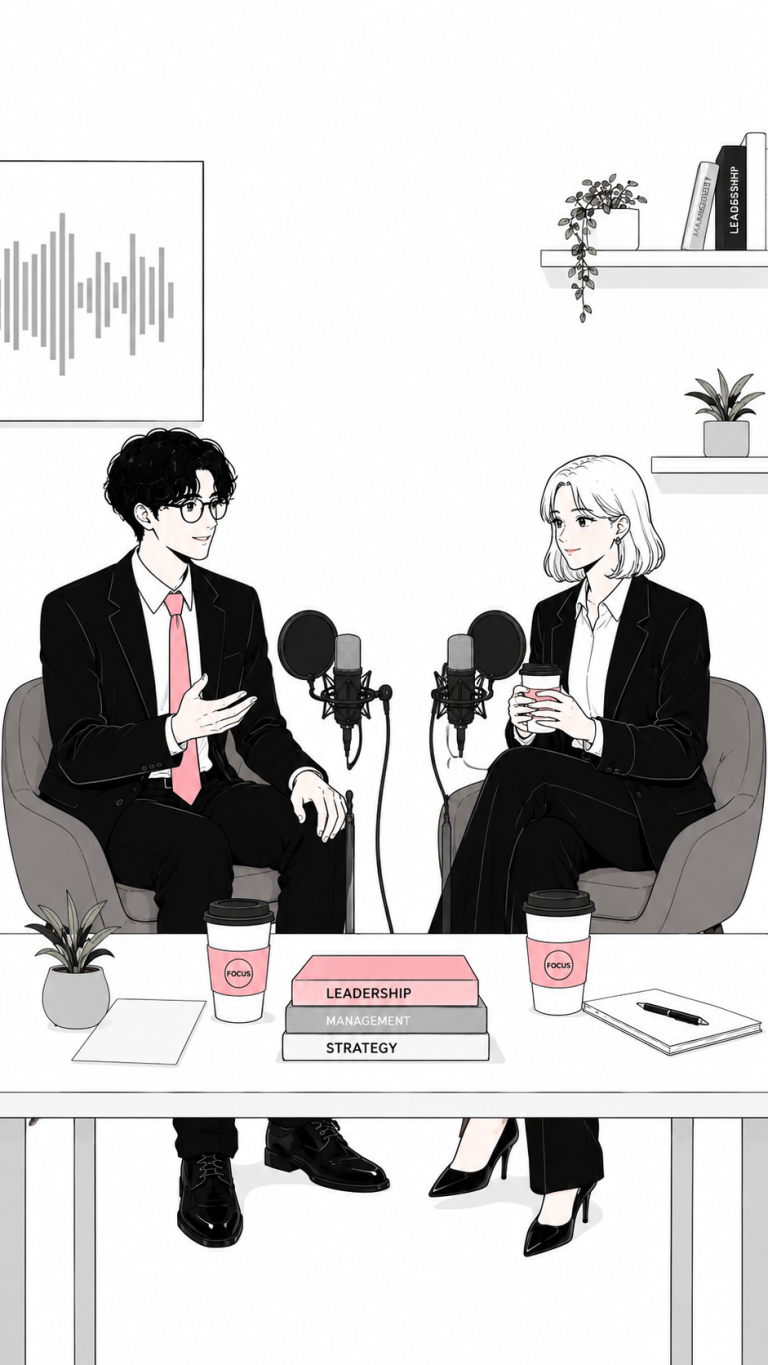 modern podcast studio conversation in style